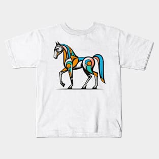 Horse illustration. Illustration of a horse in cubism style Kids T-Shirt